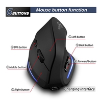 Ratón Vertical Personalizado Tipo C F35B, Inalámbrico 2.4G + BT, DPI Ajustable, Recargable, Ergonómico, 6 Botones para PC y Portátil