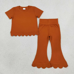 Nouvelles arrivées : ensembles de vêtements pour bébés filles, chemises à manches courtes, pantalons cloche, vêtements à volants - Product Image 4