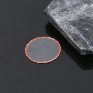 Factory Customized Sapphire Glass for Watch Single-sided 0.6mm Orange Red Electroplated Edge 2.6cm Diameter Wear-resistant - Product Image 2
