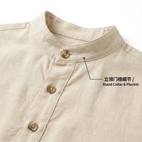 Kaos Henley Tekstur 180g Khusus Pria Kerah Mandarin Bahan Rajut Kerut Polos Solid Smart Casual Old Money Lengan Pendek