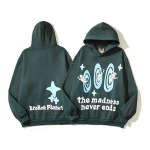 Nouveau design, logo personnalisé, sweats à capuche unisexes Streetwear en polaire, sweats à capuche à épaules tombantes en pur coton pour hommes - Product Image 1