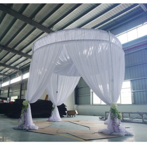 Kit de tréteaux et rideaux ronds télescopiques portables pour mariage, installation rapide - Product Image 6