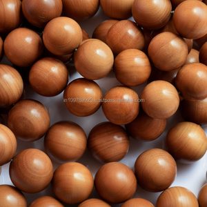 Perles de prière en bois de santal japonais 6mm marron motif rond couleur naturelle perles en vrac pour la fabrication de bijoux - Product Image 1