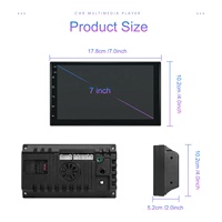 Podofo Android Double Din 7'' Cheap Car Radio AHD GPS WIFI BT DSP FM Cooling Fan Intelligent Voice Split Screen Car Stereo OEM