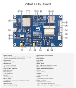ESP32-S3 4.3inch cảm ứng điện dung hiển thị Wifi + BLE ban phát triển 800x480 Dual-core Bộ vi xử lý ESP32 S3 cảm ứng LCD module - Product Image 3
