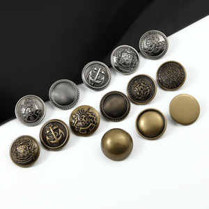 Botones <span class=keywords><strong>de</strong></span> Metal <span class=keywords><strong>de</strong></span> aleación redondos <span class=keywords><strong>de</strong></span> diseño sencillo, ropa artesanal, patrón <span class=keywords><strong>de</strong></span> <span class=keywords><strong>ancla</strong></span> decorativo en relieve, botones <span class=keywords><strong>de</strong></span> costura dorados, plateados y negros - Product Image 4