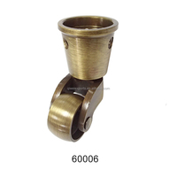 Roue classique en laiton pour meubles, canapé, chaise, pieds de piano 60006