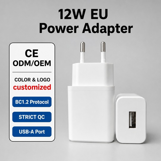 USB-A 5V2.4A EU Plug Wall Charger Quick Charging Power Supply Adapter for iPhone 12/13/14 for Samsung OVP Protection for Camera