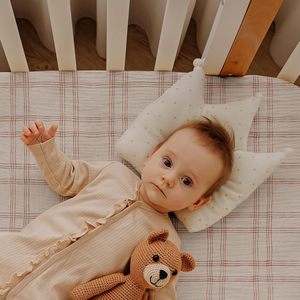 <span class=keywords><strong>Lenzuola</strong></span> 100% in mussola di cotone per bambini 3 Pack Ultra morbida traspirante rosa Plaid stampa orso bambino culla copri materasso - Product Image 6