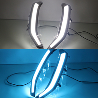 Luz LED DRL de Conducción Diurna, Impermeable, con Señalización Amarilla para Subaru Forester 2013 2014 2015 2016 2017 2018