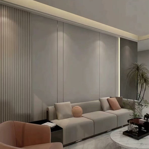 Paneles Decorativos <span class=keywords><strong>de</strong></span> Pared para Interiores <span class=keywords><strong>de</strong></span> Hotel, Sala <span class=keywords><strong>de</strong></span> Estar, <span class=keywords><strong>Serie</strong></span> Modern Skin Sensation, PVC Ignífugo, Fácil <span class=keywords><strong>de</strong></span> Limpiar, Impermeable - Product Image 1