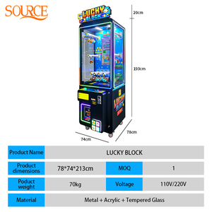 Distributeur automatique <span class=keywords><strong>de</strong></span> jeux SOURCE Best Block Clash, machine <span class=keywords><strong>de</strong></span> jeu à monnayeur, accepteur <span class=keywords><strong>de</strong></span> pièces et billets en anglais, machine à griffes - Product Image 4
