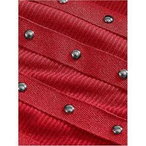 Top de punto fruncido personalizado para mujer, cuello redondo, sin mangas, ajustado, estilo grunge urbano - Product Image 4