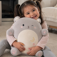 Almohada de Felpa Personalizada Súper Suave con Forro de Malla de Algodón PP, Osito de Peluche Adorable para Aliviar el Estrés y Dormir