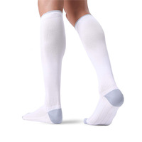 Chaussettes de compression de sport avec logo personnalisé pour femmes et hommes Chaussettes de soutien 20-30mmHg