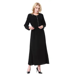 Vrouwen Kleding Moslim T-Shirt Groothandel Chiffon Abayas Saudi Arabië Lange Jurk Dame Nieuw Model China Fabriek Groothandel