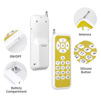 Interruptor de Control Remoto RF Industrial de 16 Canales, CA 100-450V, Receptor Inalámbrico de 433MHz, Relé de 10A, Controlador de Conexión Rápida para Riel DIN
