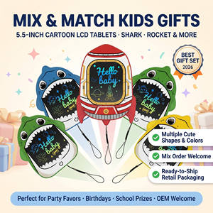 Tablette d'écriture LCD Rocket de 5,5 pouces éco-responsable pour enfants, blocs-notes, piles incluses, cordon anti-perte, portabilité <span class=keywords><strong>facile</strong></span> - Product Image 4