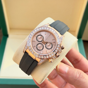 Montres de créateur pour hommes, montre de luxe multifonction 4131 chronographe avec diamants carrés en moissanite - Product Image 2