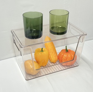Clear Stackable Storage <b>Bins</b> with Lids <b>Large</b> Plastic Containers with Handle for Pantry Organizer <b>Bins</b> - Product Image 5