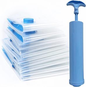 Vacuum Storage Bags with Electric Pump Reusable Compression Bags for Travel Clothing Bedding & <b>Shoes</b> Packaging - Product Image 1