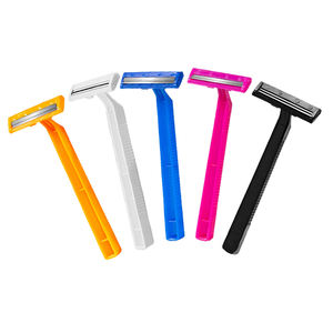 Maquinilla de afeitar desechable de hoja doble del fabricante OEM con mango de plástico para afeitado facial, corporal y axila - Product Image 1