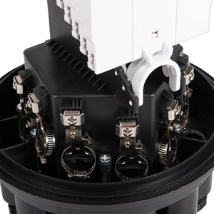 ערכת סיב אופטי FTTH, קופסת סגירה אנכית לחיבור סיבים 288 גידים, מחומר PP, חיצונית, עמידה למים בתקן IP68, כיפתית, כניסה/יציאה <span class=keywords><strong>2</strong></span>:8 - Product Image 6