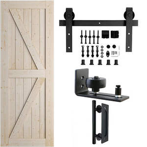 Kit de herrajes para puertas correderas de Granero modernas personalizables con puertas de granero con espejo de vidrio Malla de pantalla de fibra de vidrio <span class=keywords><strong>Cocina</strong></span> al por mayor - Product Image 1