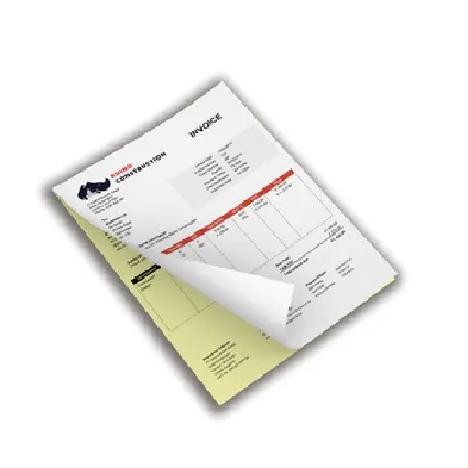Cahier de reçus personnalisé, avec impression personnalisée, en papier sans polycarbonate