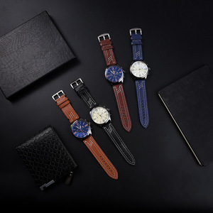 Reloj de pulsera de cuero para hombre, reloj de cuarzo sencillo y elegante para estudiantes, reloj de hombre moderno y deportivo al por mayor. - Product Image 6