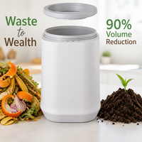 Compostador de Residuos de Alimentos de 4L, Máquina Eléctrica de Cocina que Convierte los Desechos en Tierra Rica en Nutrientes para Jardinería Doméstica, Inodoro para Interiores