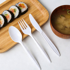 Kit de <span class=keywords><strong>couverts</strong></span> jetables écologiques, cuillère et fourchette avec étui en papier, logo personnalisé, camping, vente en gros - Product Image 5