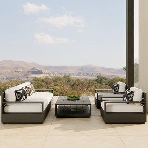 مصنع فيرلي في جميع الأحوال الجوية ، أطقم طاولة قهوة خارجية من الألومنيوم - Product Image 3