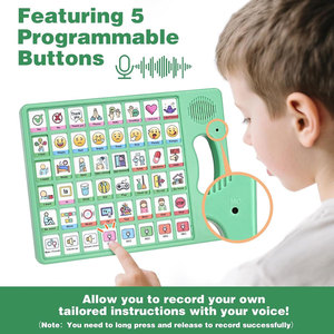 Tablette d'activités sans écran AAC pour la communication non verbale des personnes autistes, outil de thérapie du langage, jouet éducatif pour la rééducation post-AVC - Product Image 5