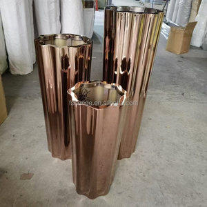 Modern Luxury Indoor Tall Stainless Steel Flower Pot Planter Metal Silver <strong>Floor</strong> <strong>Vase</strong> for Home Decor or Wedding for Hotels - Product Image 4