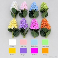 Grandes fleurs artificielles d'hortensia de style pagode, toucher réel, haute qualité, pour décoration de mariage, événements, fêtes et rentrée scolaire
