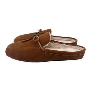 Mocassin en daim pour hommes <span class=keywords><strong>Chaussons</strong></span> avec cravate Semelle extérieure durable Slip on Memory Foam Intérieur Extérieur Sabot Maison Chaussures - Product Image 3