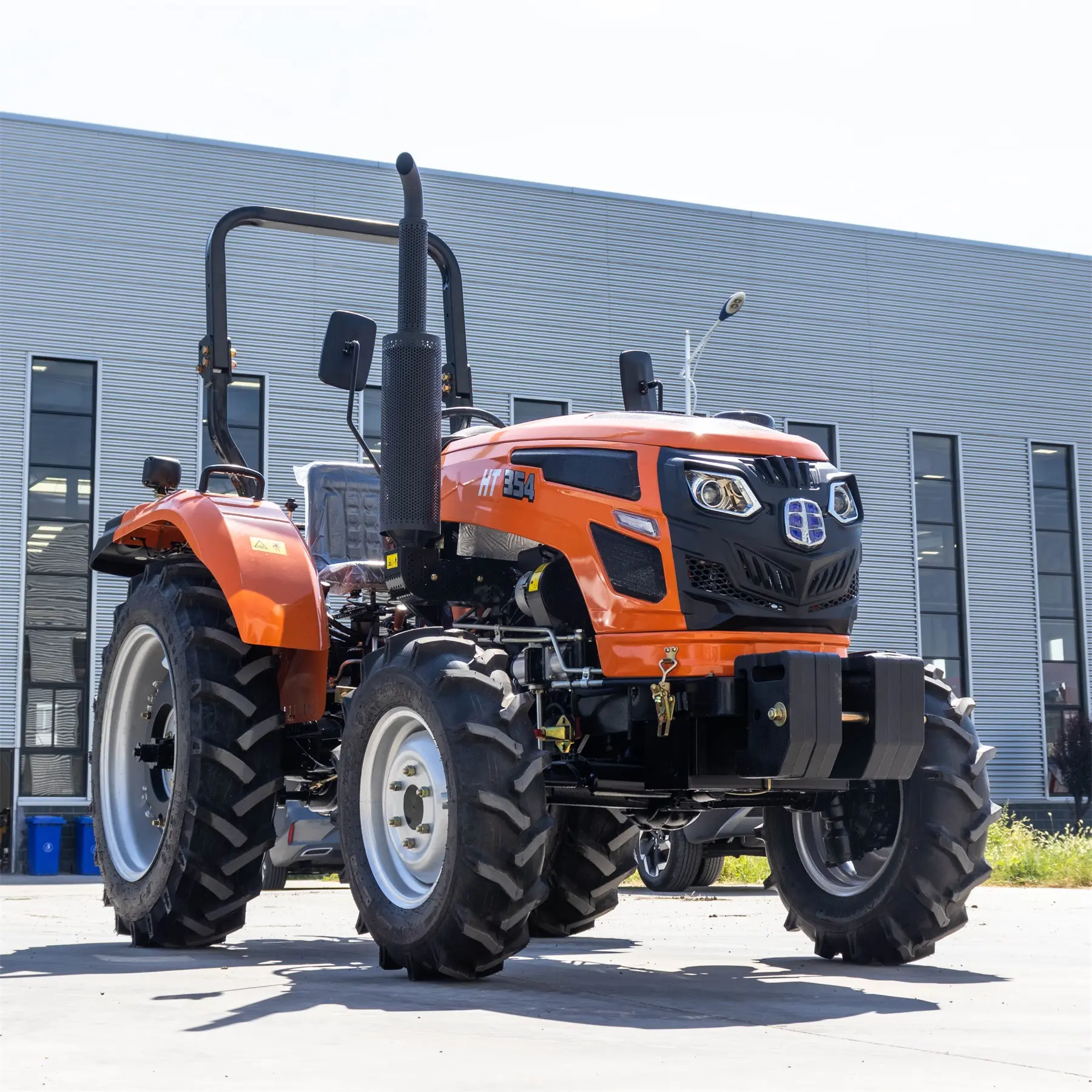 2022 Mini Tractor Met Voorlader En Backhoe 4 Wheel Drive Loader Compact Tractor