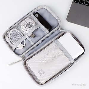 Travel Portable Sustainable Fabric Digital Accessories Storage Bag Organizer for Mobile Phone <b>U</b> Disk Charging Bank & Data Cable - Product Image 4