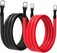 Cables de Inversor de Batería de Cobre Puro de 4AWG, Aptos para Automóviles, Sistemas Solares, Embarcaciones Marinas, Autocaravanas y Motocicletas