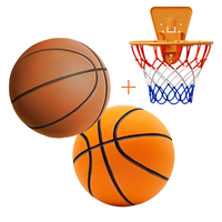 Meilleures ventes 7 #   Ballon de basket silencieux en mousse souple et rebondissante pour l'intérieur, jouet sportif unisexe de 24 cm, ballon anti-stress en éponge