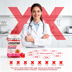 Offerta Speciale: Gummies per Donne con Creatina Monoidrato Certificata GMP, 60 Capsule da 5g, Supporto per la Forza Muscolare, 2 Gummies per Porzione - Product Image 4
