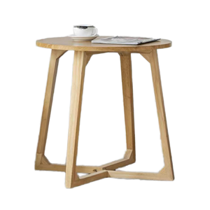 Moderno stile giapponese rotondo camera da letto mobili arredo per la casa in legno massello tavolino da salotto - Product Image 1