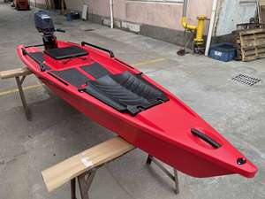 Nouveau design Kayak à <span class=keywords><strong>moteur</strong></span> électrique à pédale unique, canoë <span class=keywords><strong>gonflable</strong></span> en PEBDL durable <span class=keywords><strong>pour</strong></span> la pêche, le surf et l'aviron. - Product Image 2