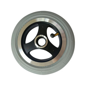 7 polegadas skate roda borracha ar pneu alumínio cubo roda para scooter elétrico - Product Image 2