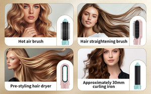 Sèche-<span class=keywords><strong>cheveux</strong></span> coiffant filaire 5-en-1 avec logo OEM, brosse thermique auto-enroulante L/R pour séchage rapide des <span class=keywords><strong>boucles</strong></span> - Product Image 5