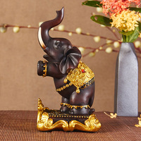 Statue d'éléphant en résine la plus vendue, nouvelle statue de Bouddha éléphant méditant et dansant pour table, Bouddha thaïlandais fait main, art Bouddha Ganesh