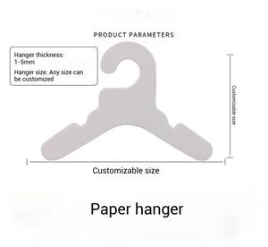 Оптовые одноразовые детские картонные вешалки двусторонние белые толстые прочные для детской одежды - Product Image 4