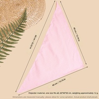 Bandana triangulaire en coton à pois pour chien, absorbant et respirant, toutes saisons