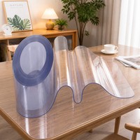 Rouleau de feuille de PVC flexible, film plastique transparent semi-transparent pour la protection des tables et des meubles, emballage industriel